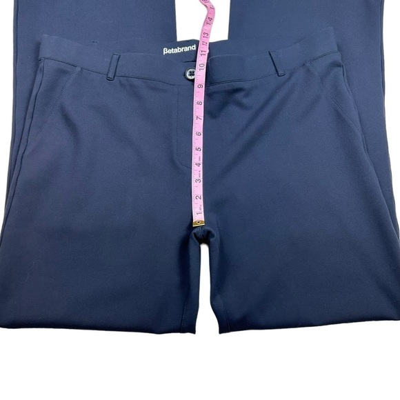 Betabrand Navy Pull On Straight Leg Pants - Picture 6 of 10